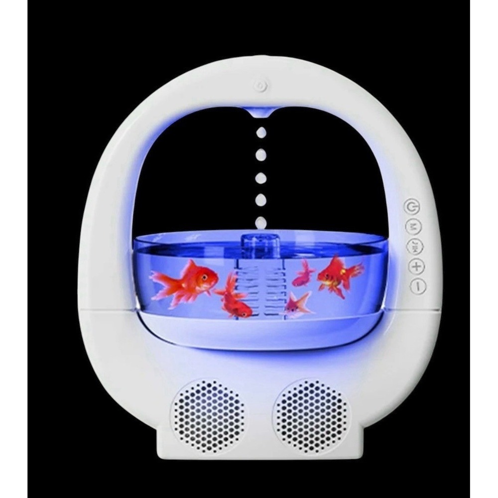 4 in 1 Gravity-Defying Humidifier, LED Light, Wireless Speaker & Fish Tank